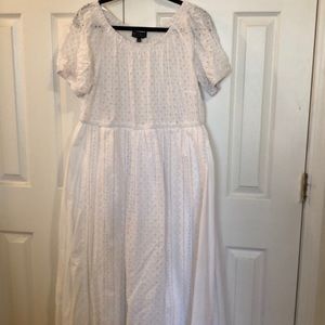 Eloquii White eyelet Broderie maxi dress 16
